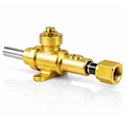 Vanne de service 10mm INOX x 3/8"F. GAZ tournant