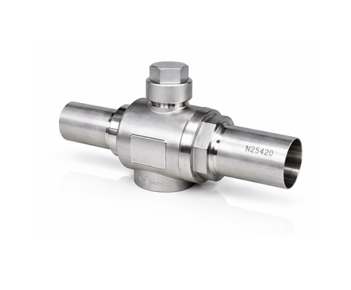 Vanne à boule CO2 Corps et Connexions INOX AISI 304 PS 130 BAR