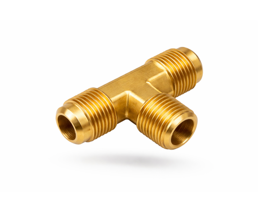 Te laiton Male Flare avec piquage Male NPT