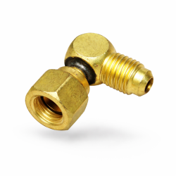 Coude 90° laiton avec 1 écrou tournant