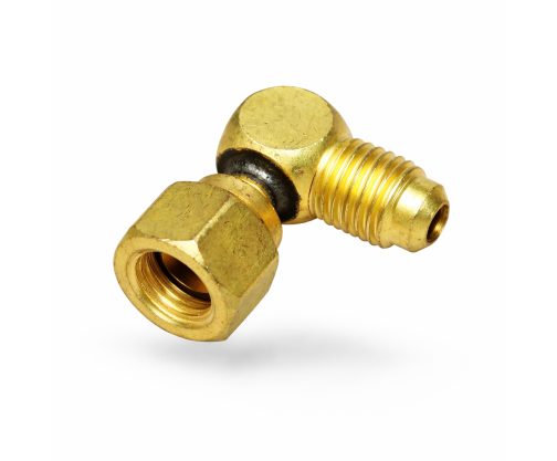 Coude 90° laiton avec 1 écrou tournant