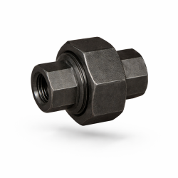 Union démontable forgé acier 3 pièces à visser