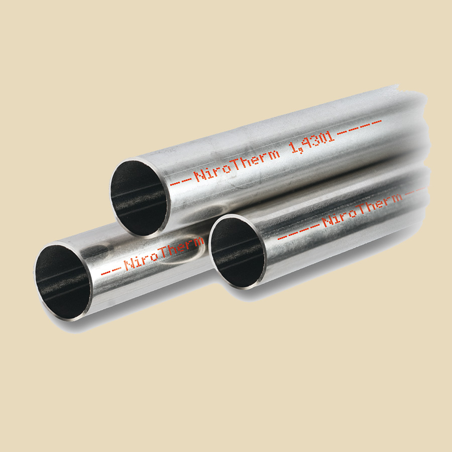 Tube Inox 304 à sertir 108,0mm x 1,5mm long. 3m