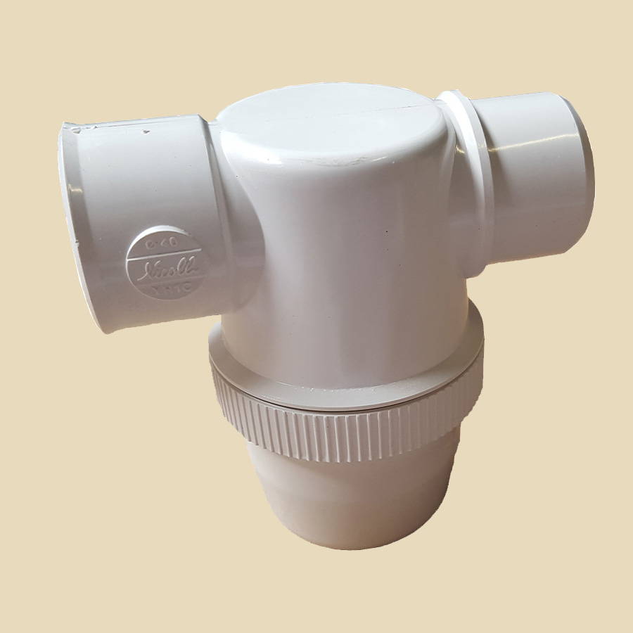 Siphon lavabo horizontal PVC blanc 32mm Emballé à l'unité - Prix /Pièce
